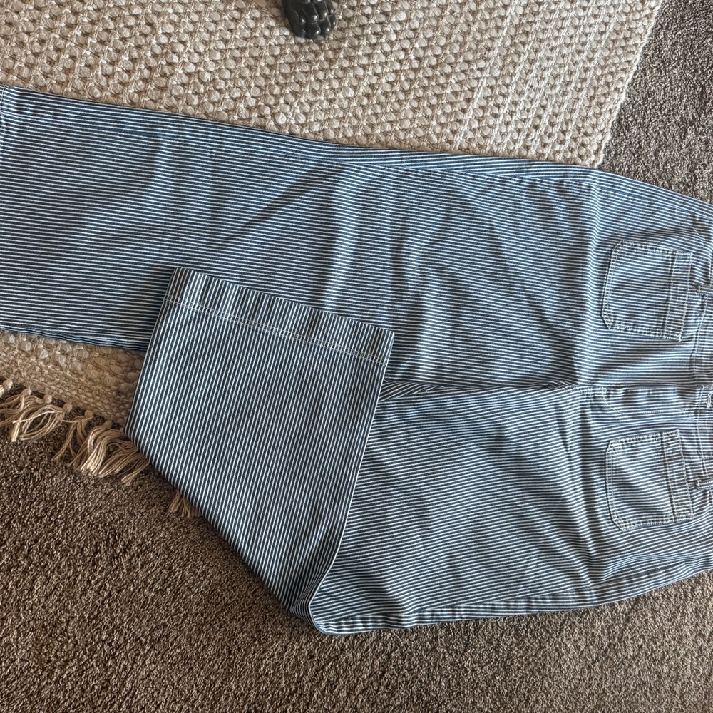Talbots Blue Striped Flare Jeans - Picture 7 of 12